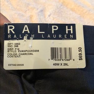 Ralph Lauren 40 x 29 charcoal colored dress pants